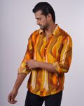 Abstract yellow party shirt-min